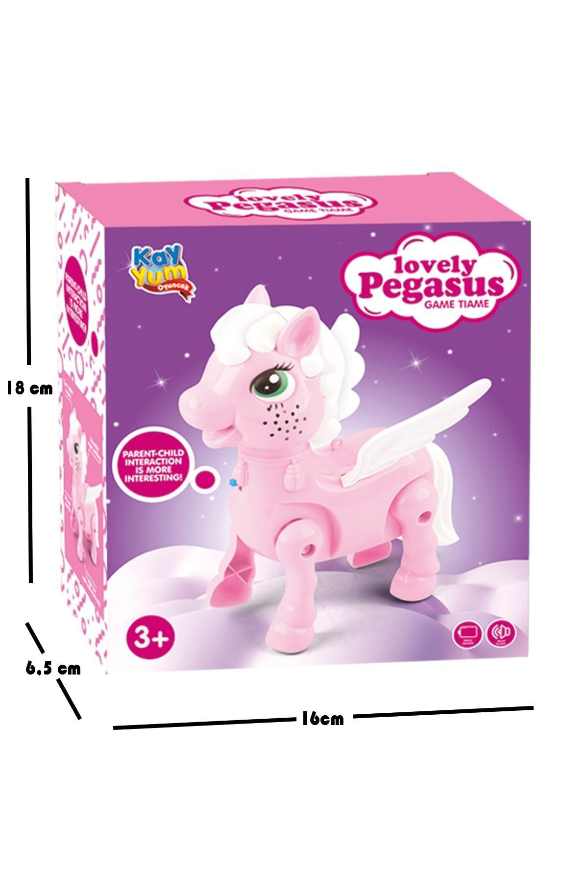 Oyuncak Store İşikli Sesli Pilli Yürüyen At Oyuncaği Pony Oyuncaği Pembe Ve Mav