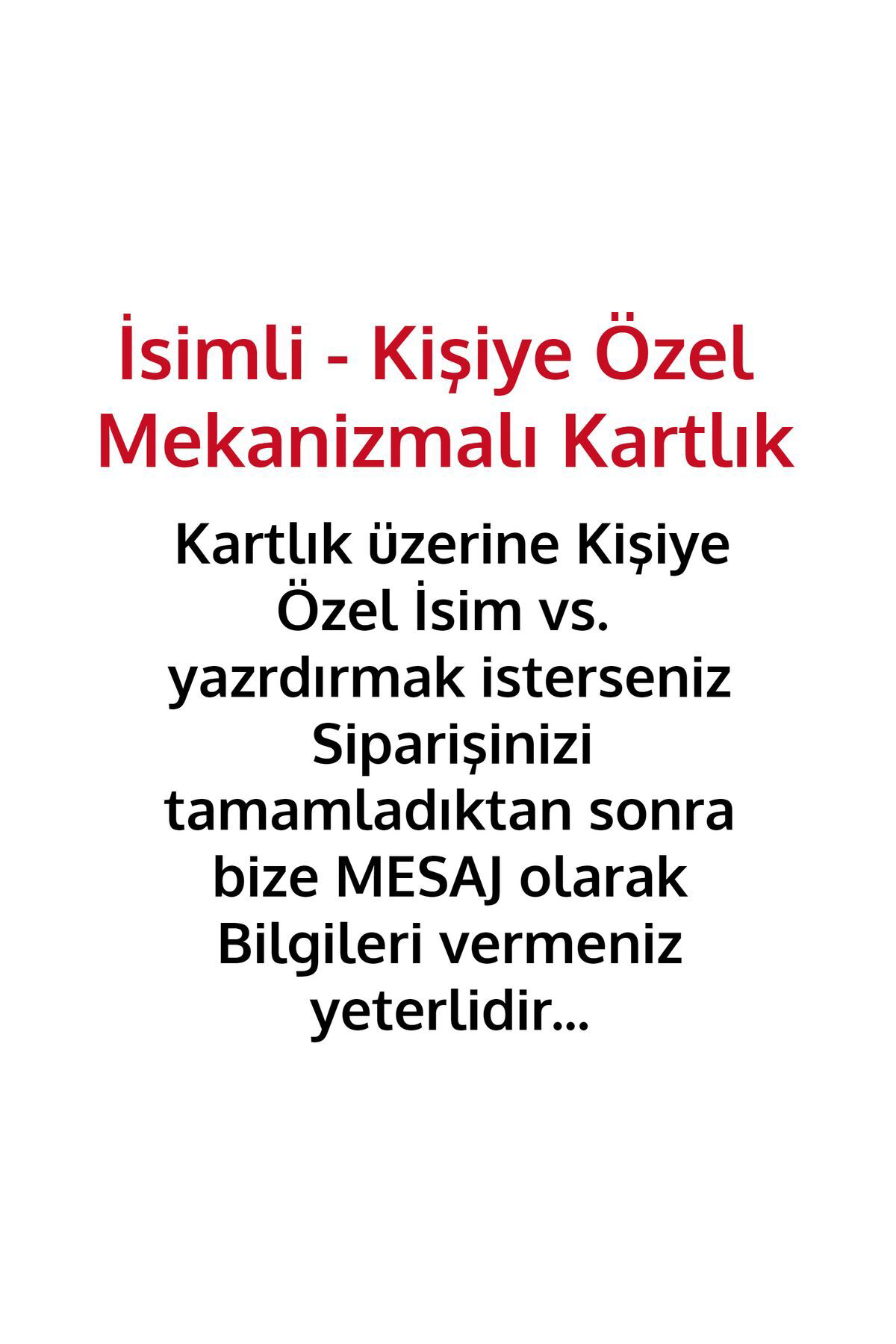 Tesbih Sakarya İsimli - Kişiye Özel - Mekanizmali Kartlik
