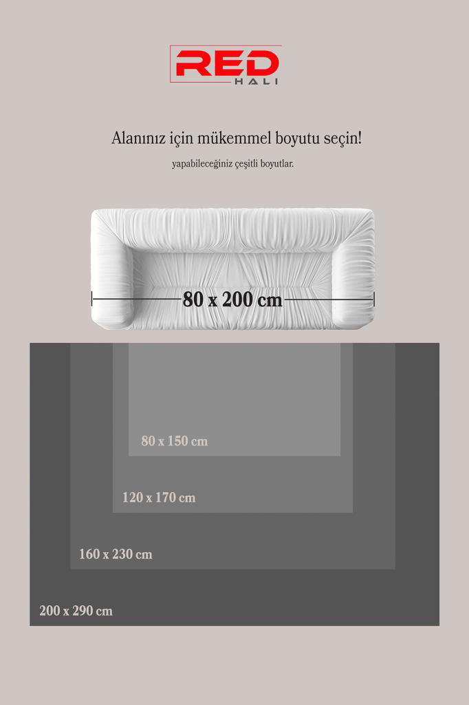 Red Hali İskandinav Tasarim Motifli Bej Hali Salon Halisi, Mutfak Halisi, 