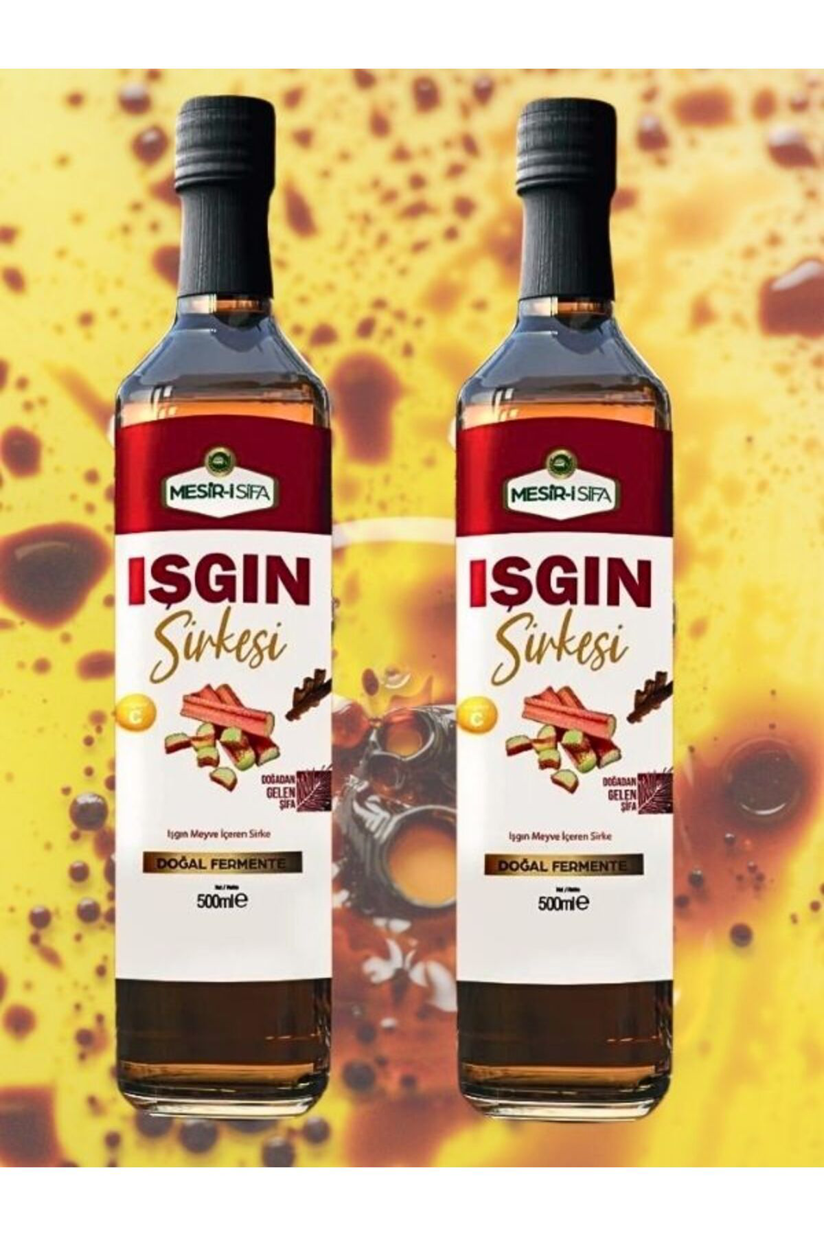 Aleyna Baharat İşkin Sirkesi 2 Adet * 500 Ml İşkin Otu Sirkesi İşgin