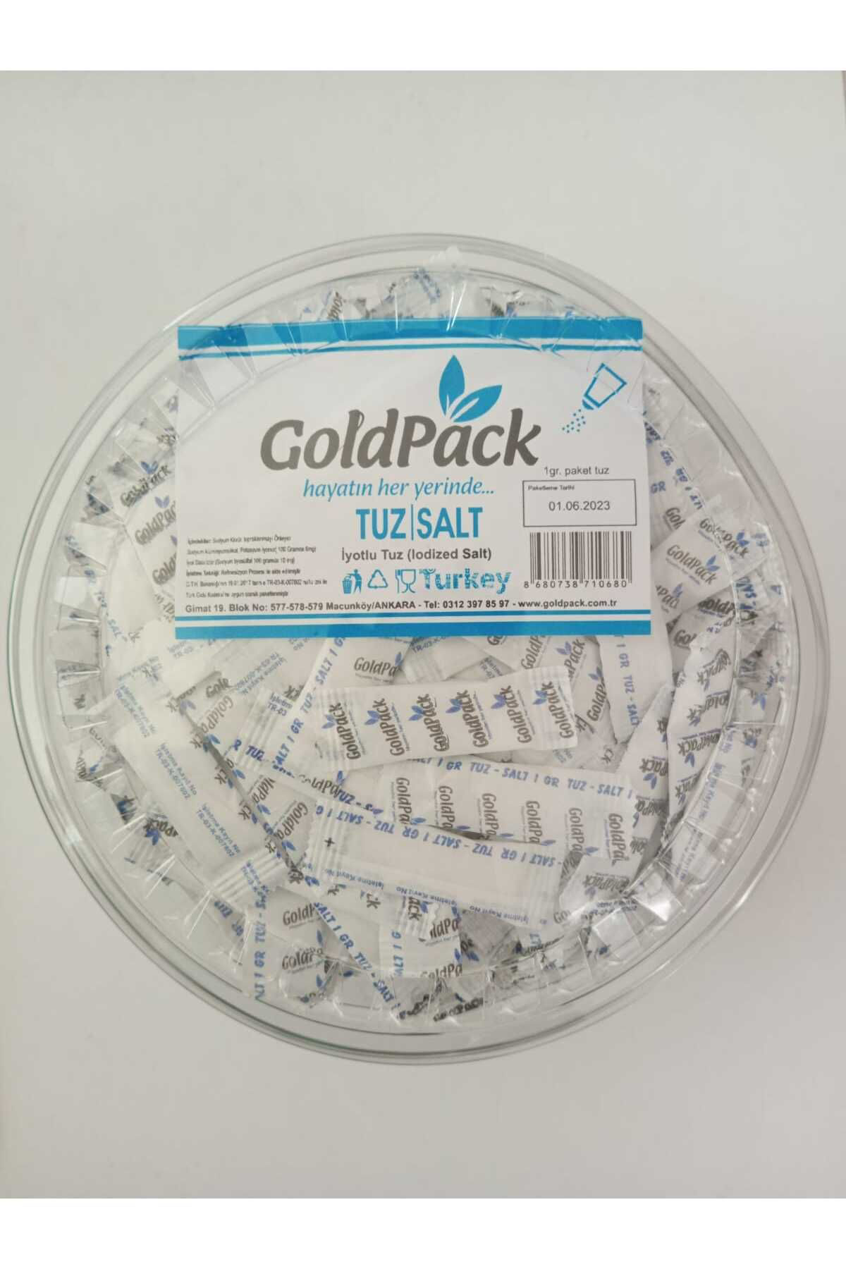 Goldpack İyotlu Paket Stick Tuz 1 Gr X 400 Adet ( Takribi)