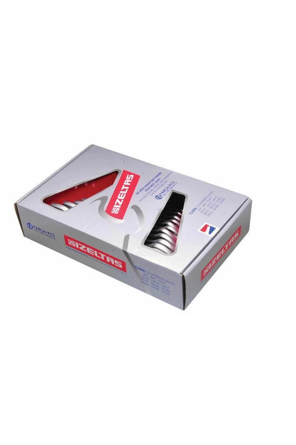 K&A İzeltaş 0100 İki Ağiz Anahtar Takimi Kisa Boy 8 Parça