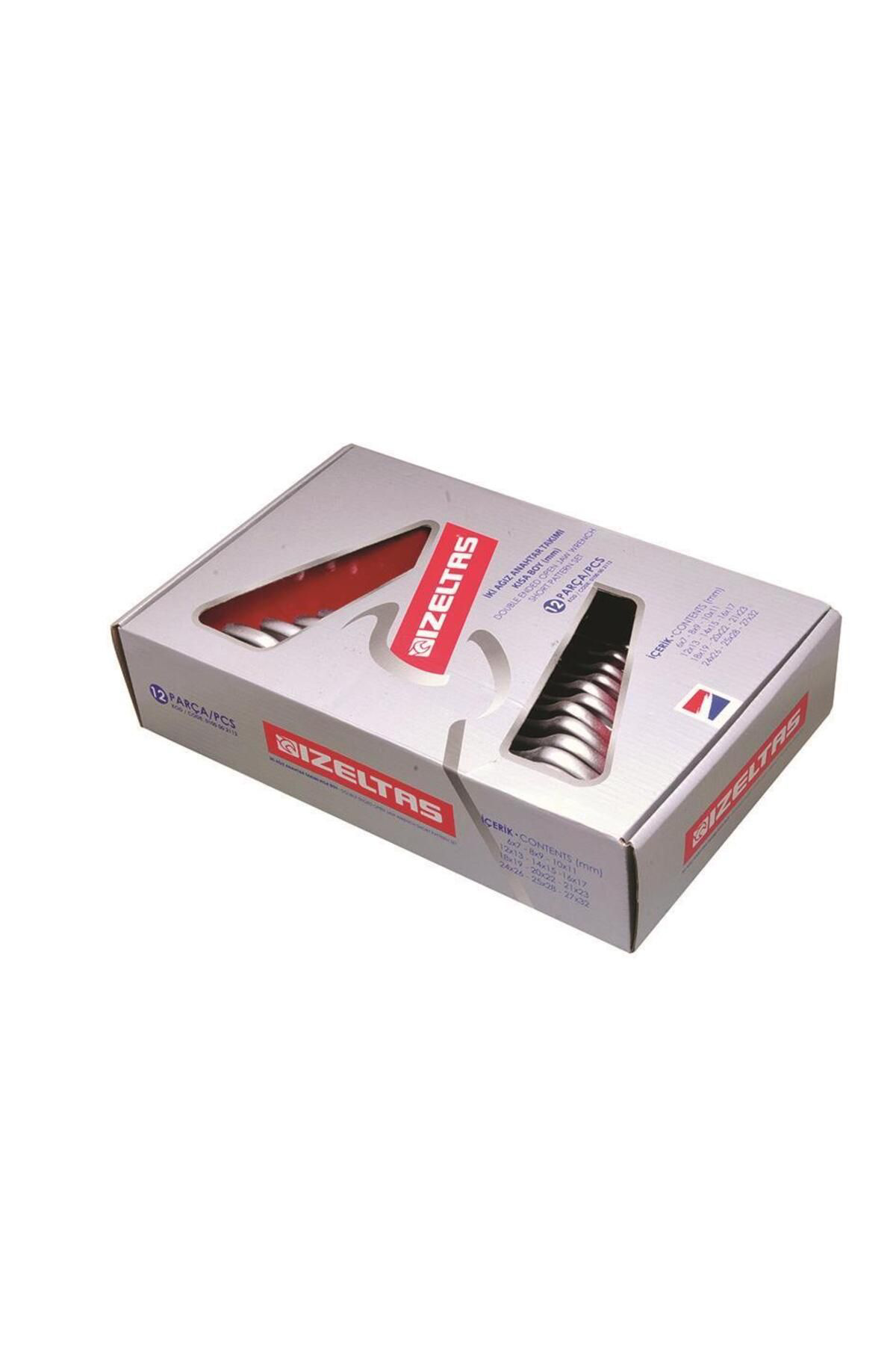 K&A İzeltaş 0100 İki Ağiz Anahtar Takimi Kisa Boy 8 Parça