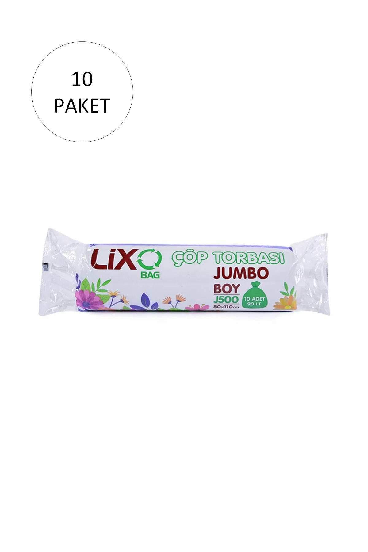 Lokal Marketing J-500 Jumbo Boy Çöp Torbasi 80 X 110 Cm 10 Lu Rulo X 10 Paket = 1
