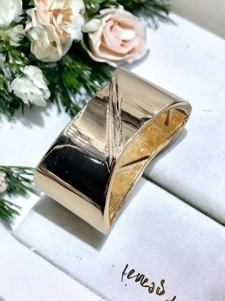 Jade'm Gold  Altin Kaplama Çelik Kelepçe