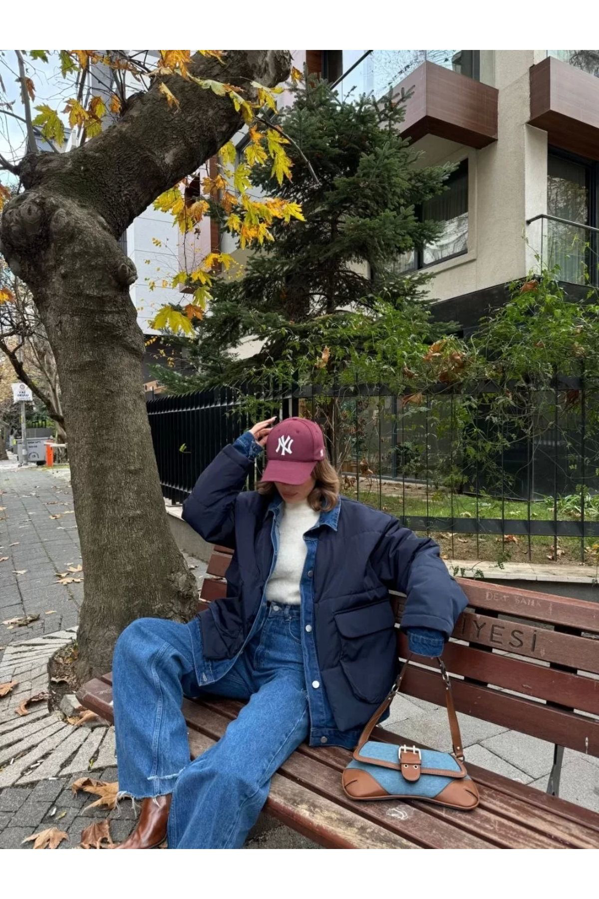 Beste Gürel Jeans Detayli Citcitli Ceket - Lacivert