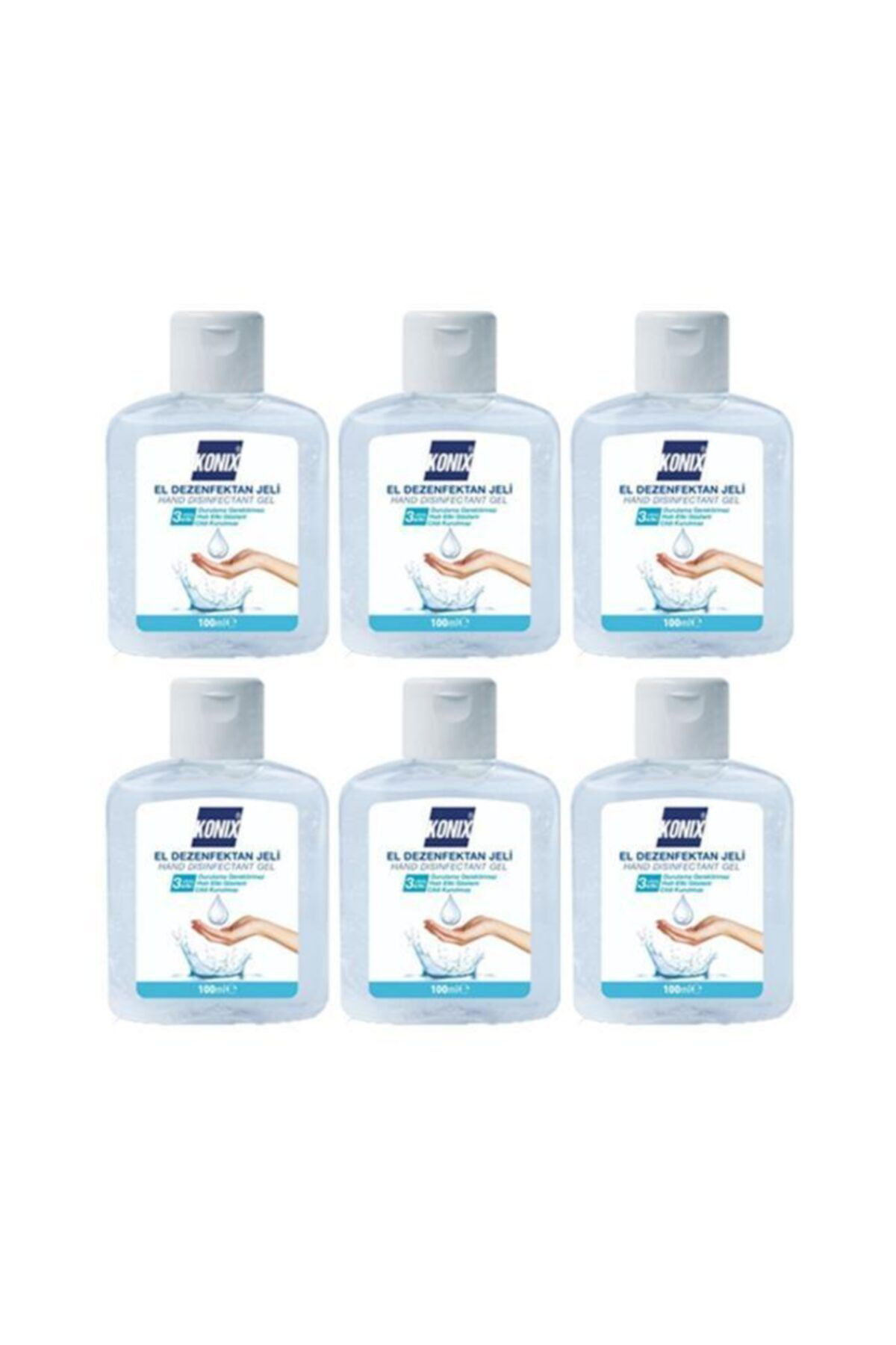 Konix Jel Virüs Temizleyici El Dezenfektani 100Ml*6
