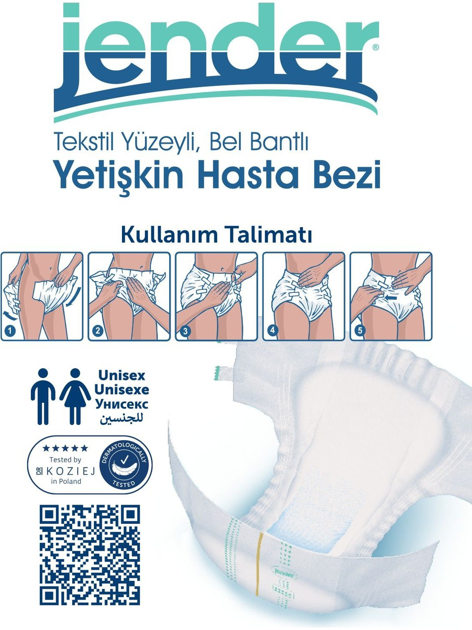 Jender  Bel Bantli Hasta Bezi Xlarge 30 Adet