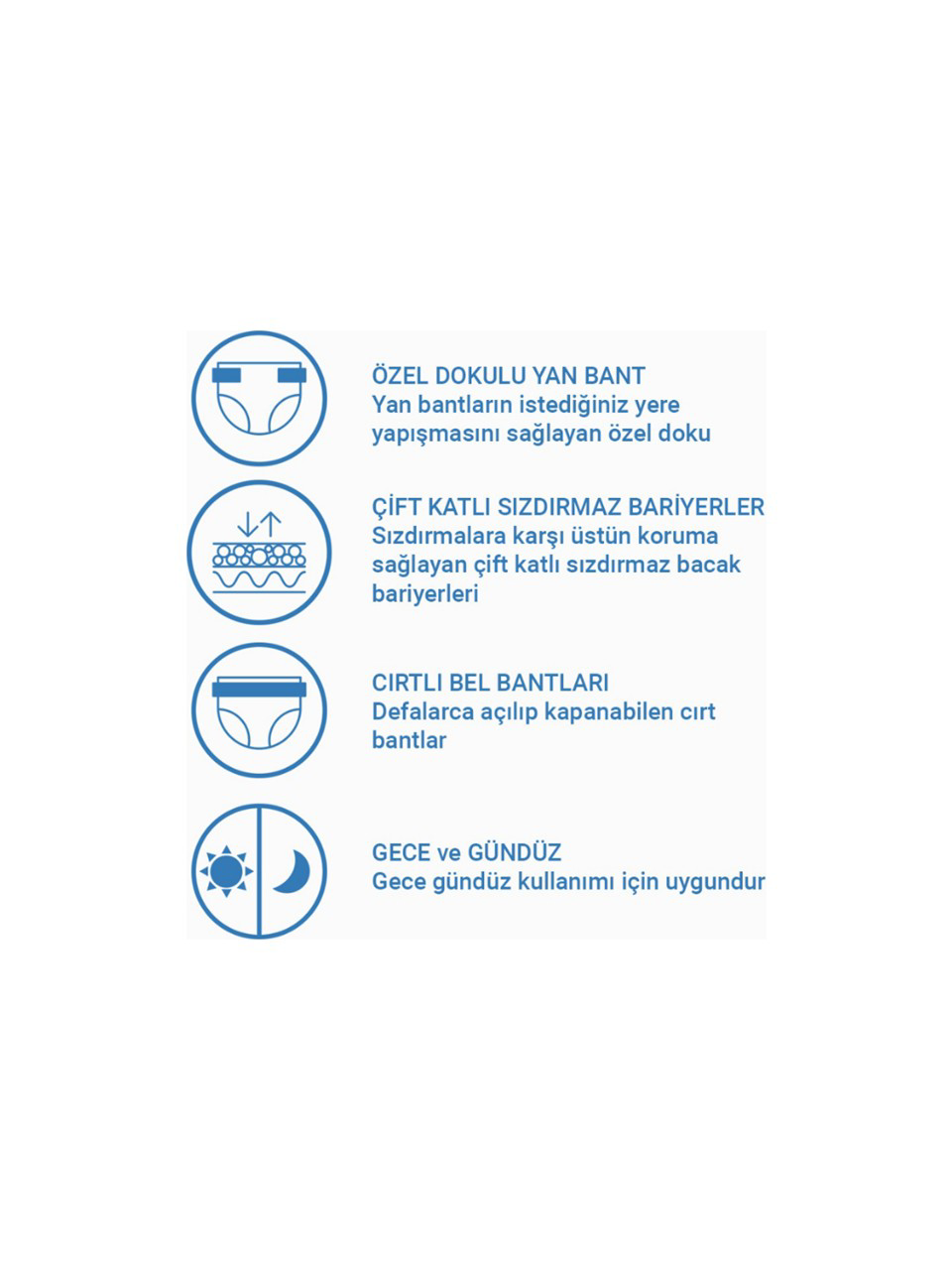 Jender  Tekstil Bel Bantli Hasta Bezi 30Lu Large