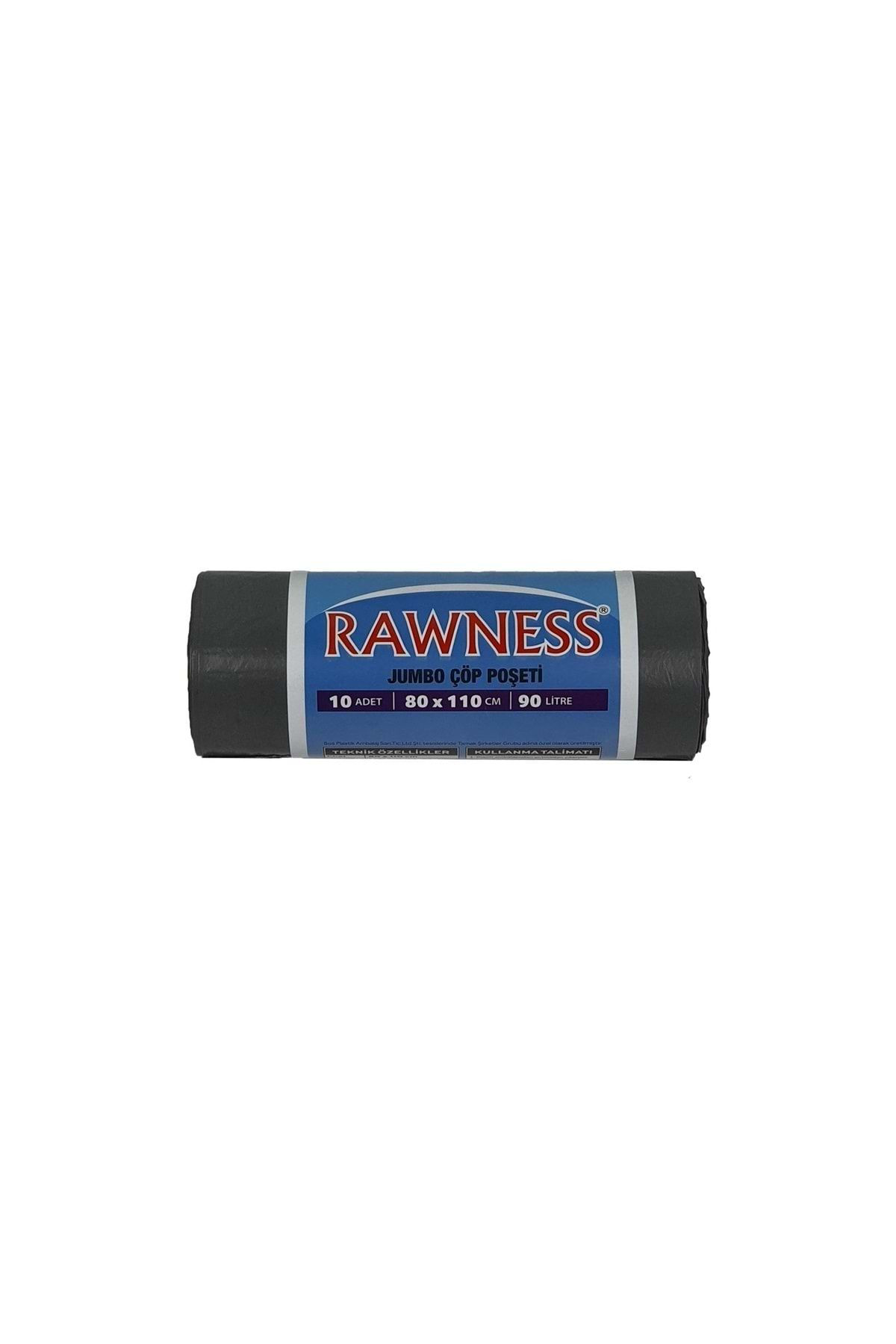 Rawness Jumbo Boy Çöp Poşeti Gri 10 Lu 1 Rulo 80 X 110 Cm 500 Gr