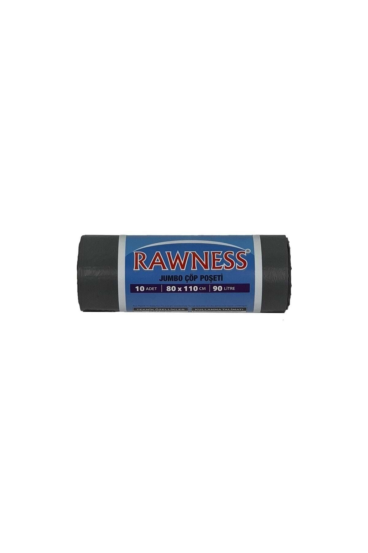 Rawness Jumbo Boy Çöp Poşeti Siyah 10 Lu 1 Rulo 80 X 110 Cm 700 Gr