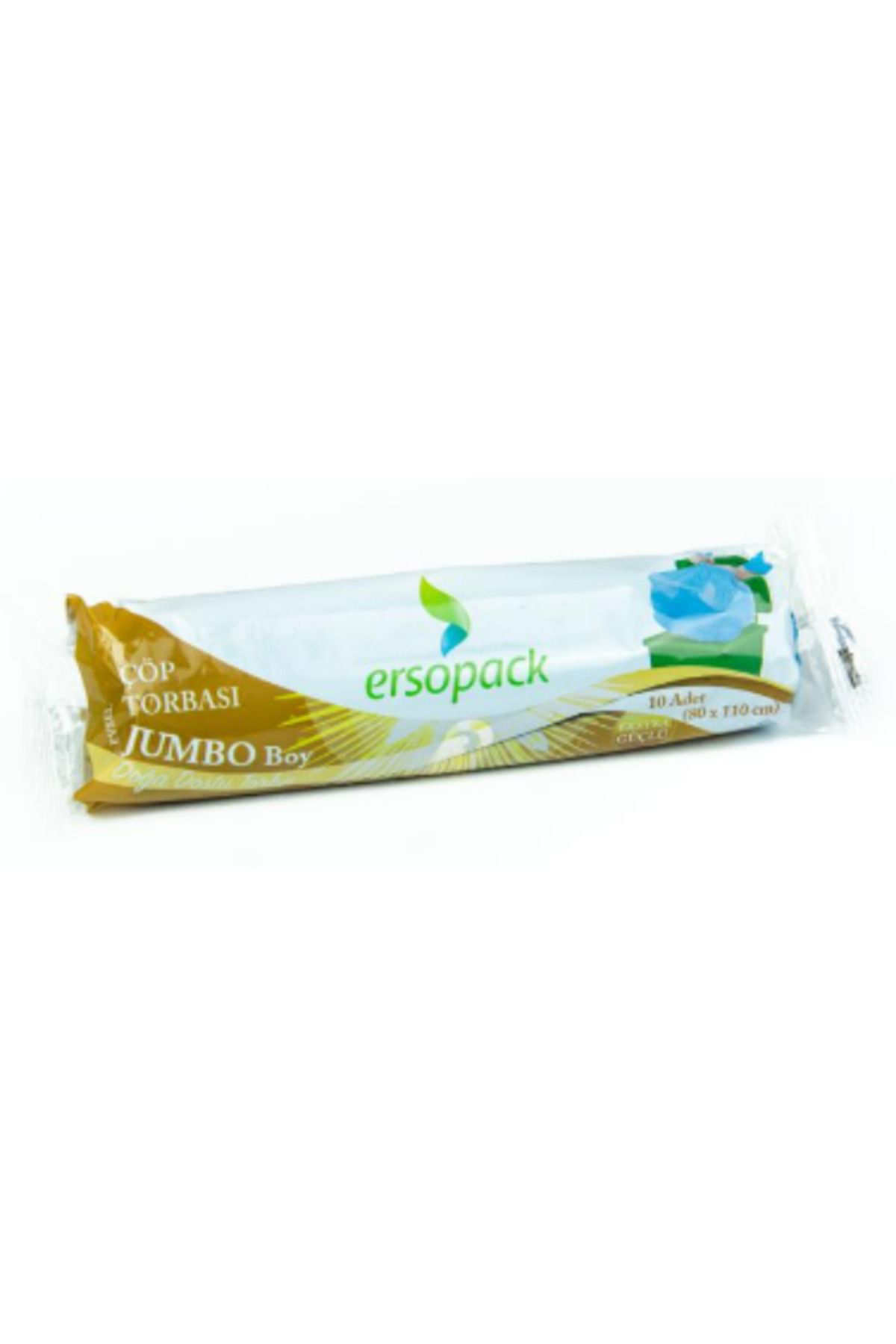 Ersopack Jumbo Çöp Torbasi Mavi 80*110 Cm 1 Rulo 10 Adet