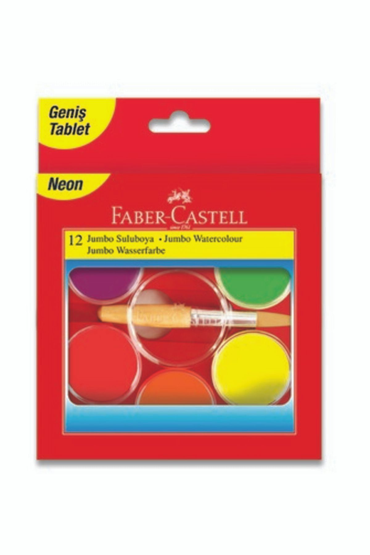Faber Castell Jumbo Sulu Boya 2 Katli 12 Renk