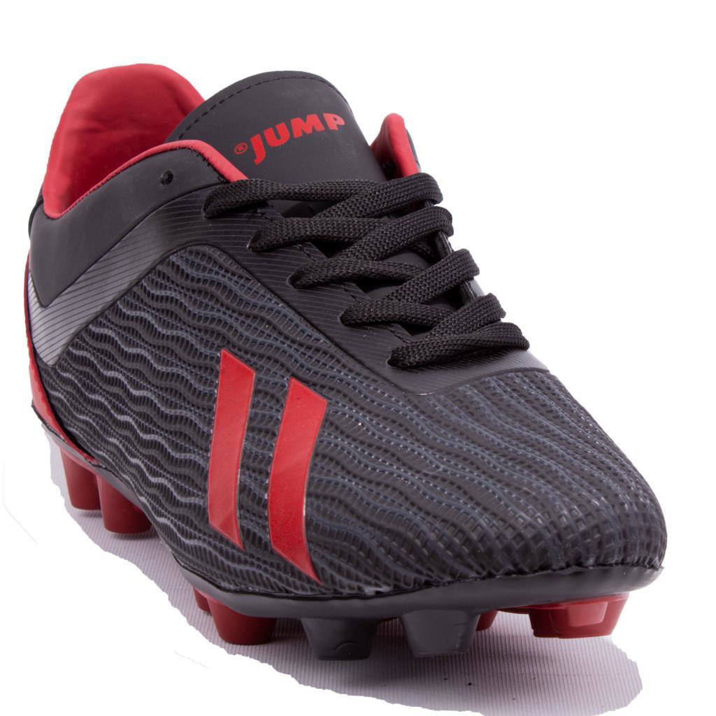 Jump  25850 Siyah Kirmizi Krampon Erkek Futbol Ayakkabi