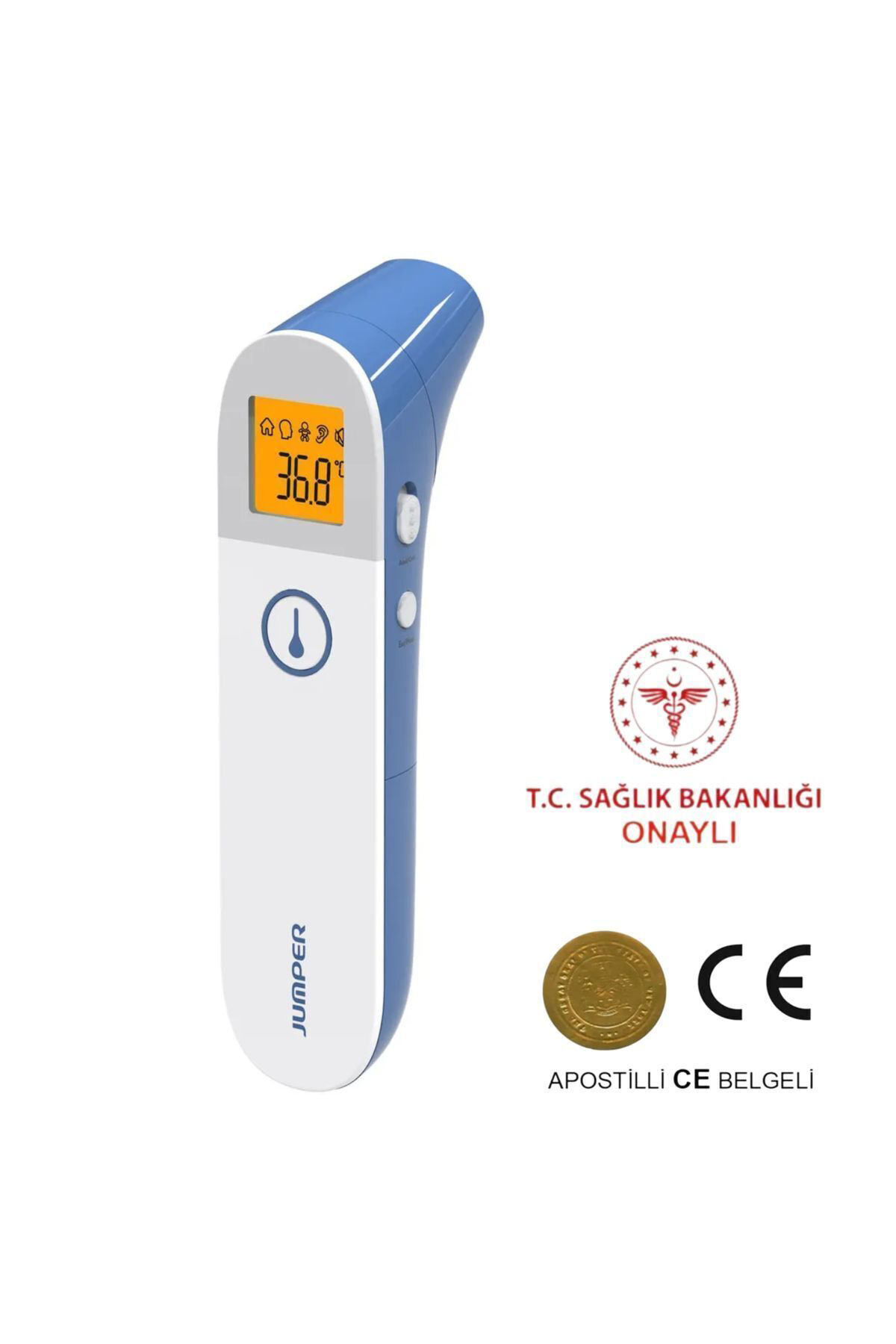 Jumper Medical Jumper Temassiz Ateş Ölçer Alindan Ve Kulaktan , Çocuk Yetişkin V