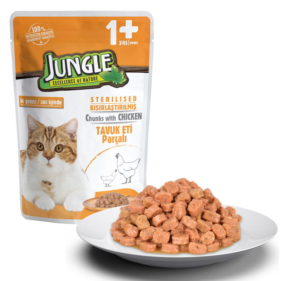 Jungle  Pouch Tavuklu Kisir Kedi Konserve 100 Gr