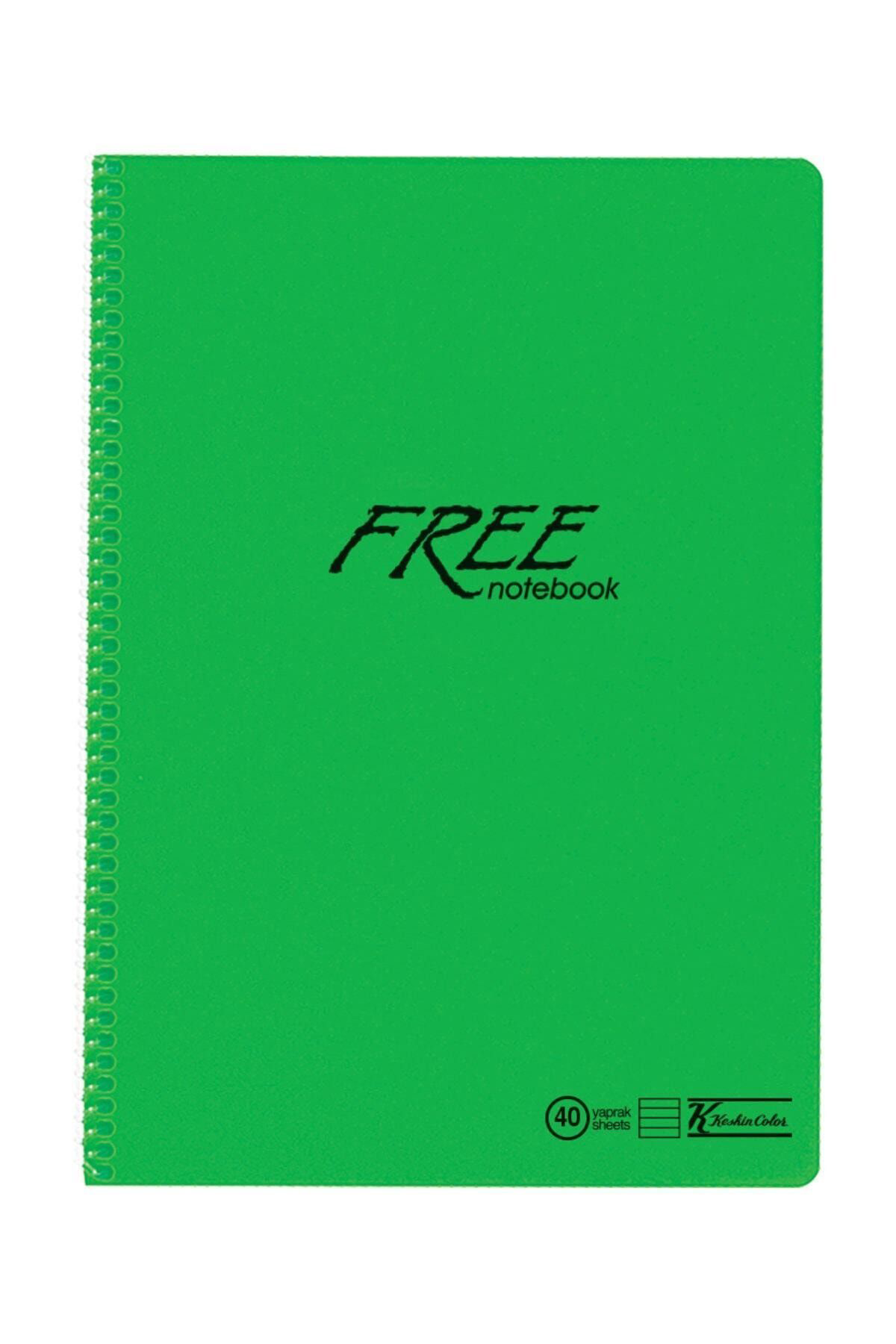 Keskin Color K. Color Free A4 40 Yaprak Çizgili Plastik Kapak Spiralli Defter