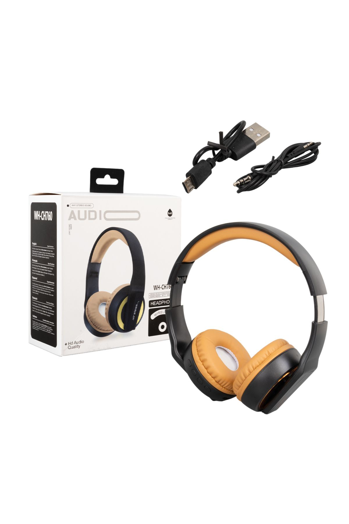 Ok Aksesuar Kablosuz Bluetooth Kulaküstü Tasarim Kulaklik Wh-Ch760 Go506089mt