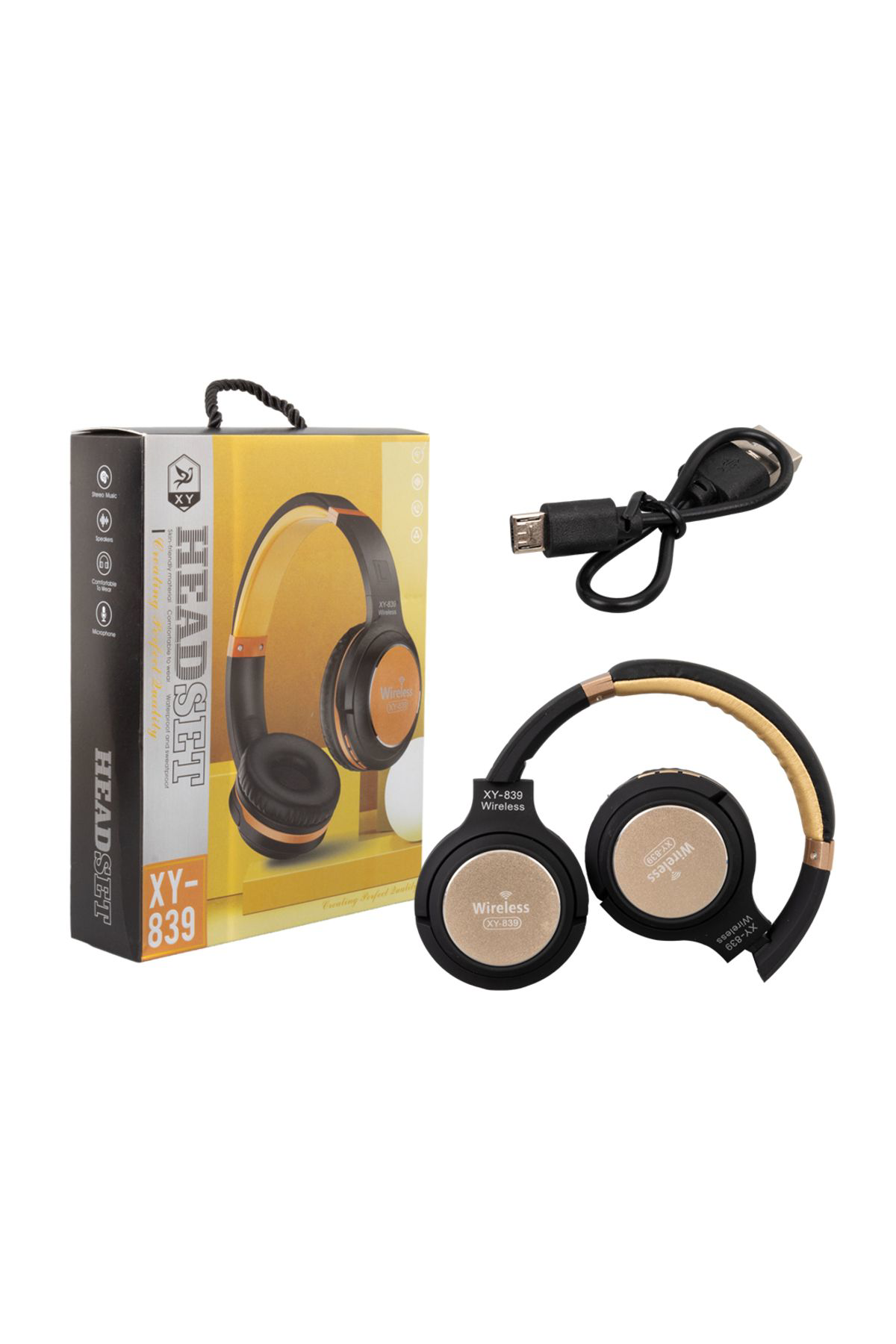 Ok Aksesuar Kablosuz Bluetooth Kulaküstü Tasarim Kulaklik Xy-839 Go506089mt-2