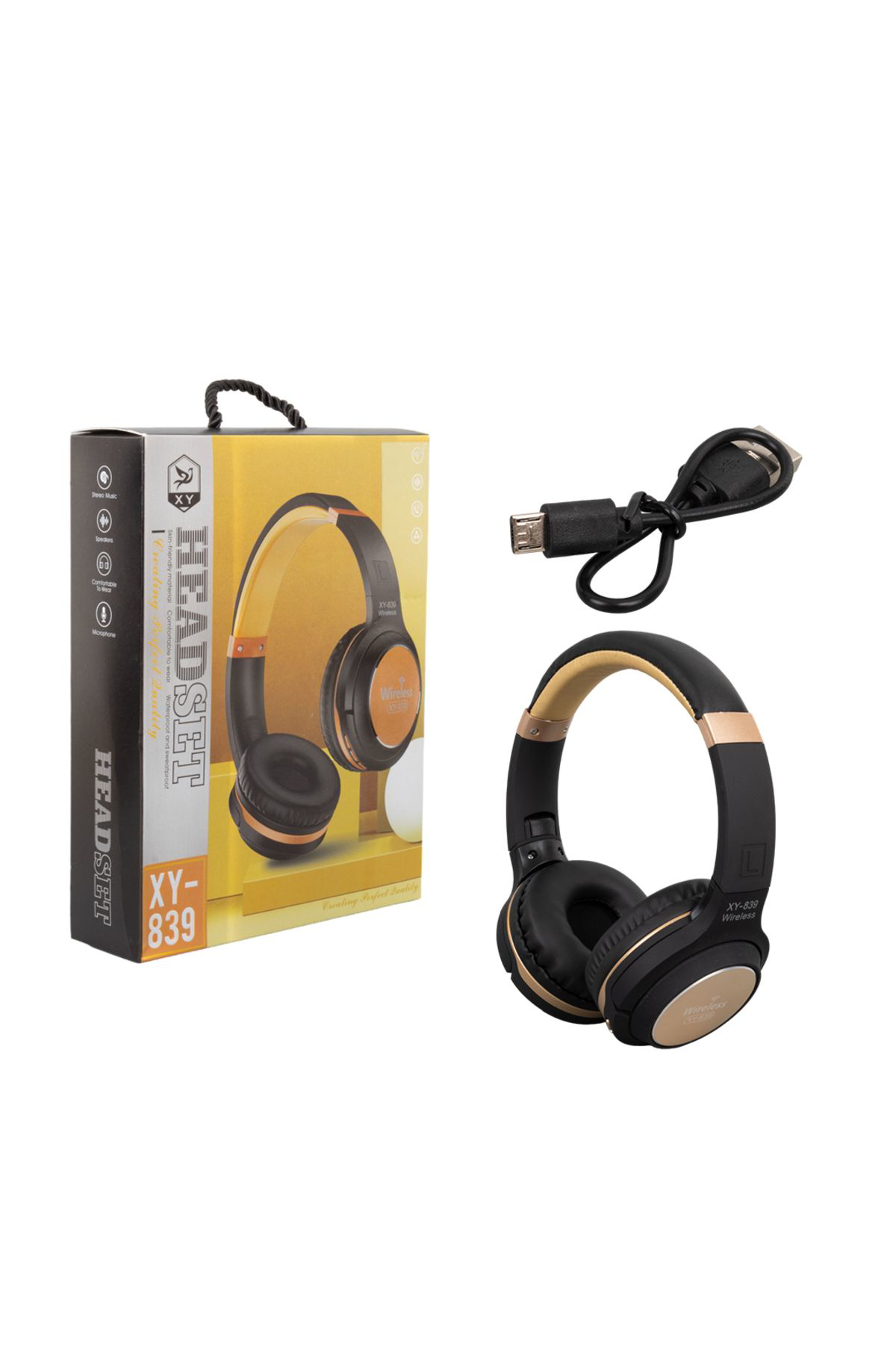 Ok Aksesuar Kablosuz Bluetooth Kulaküstü Tasarim Kulaklik Xy-839 Go506089mt-2