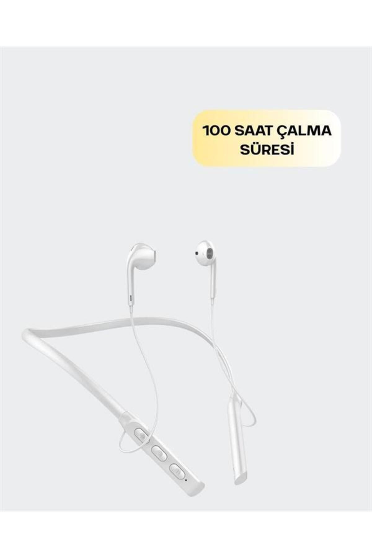 Techno Stock Kablosuz Bluetooth Kulaklik – Boyun Askili, 100 Saat Pil Ömrü
