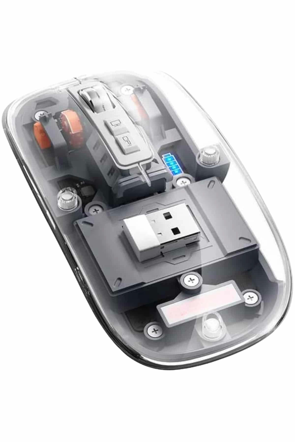 Pamiravm Kablosuz Mouse Fare Şarjli Bluetooth Wireless Çift Modlu Sessiz