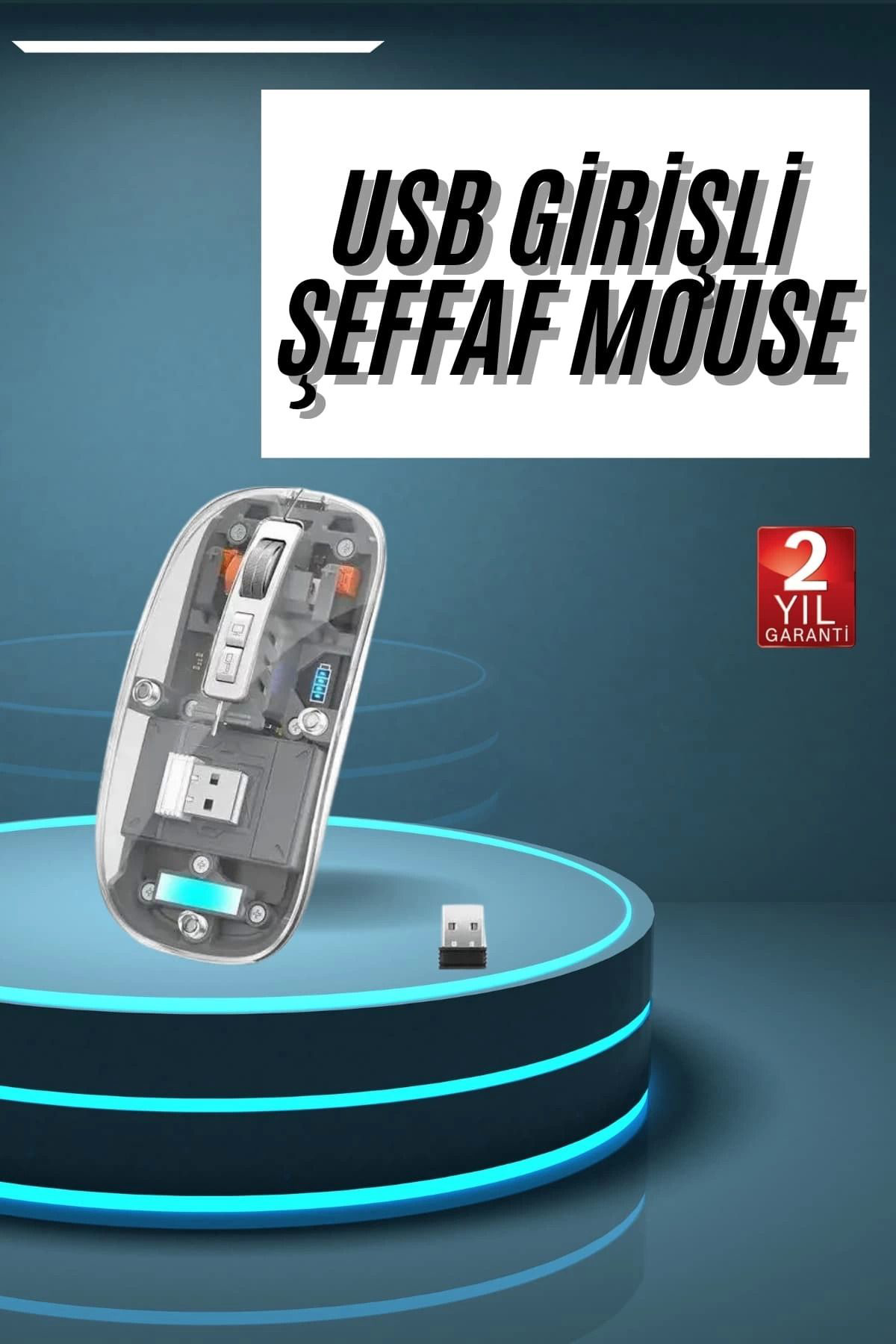 Pamiravm Kablosuz Mouse Fare Şarjli Bluetooth Wireless Çift Modlu Sessiz