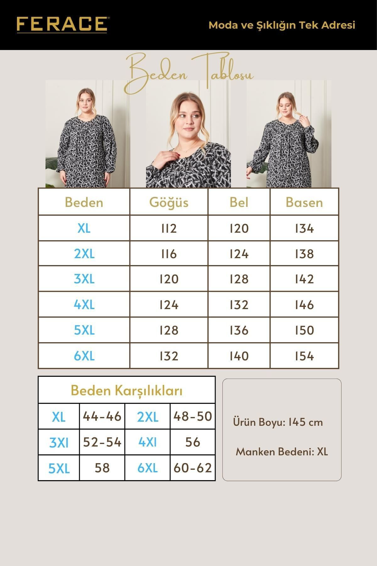 Ferace Kadin Büyük Beden Robali Elbise
