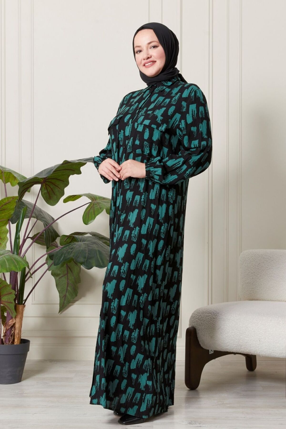 Ferace Kadin Buyuk Beden Oversize Rahat Kalip Yazlik Elbise Alaçati Mode