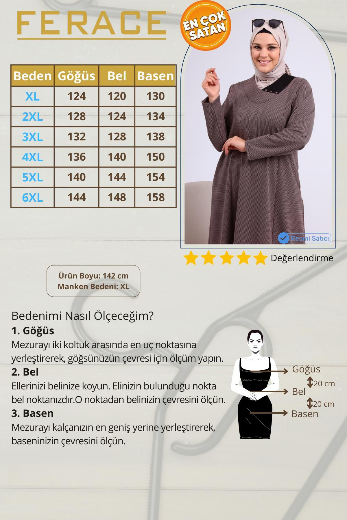 Ferace Tesettur Uzun Elbise Gunluk Kadin Buyuk Beden Petek Kumas Jakar A