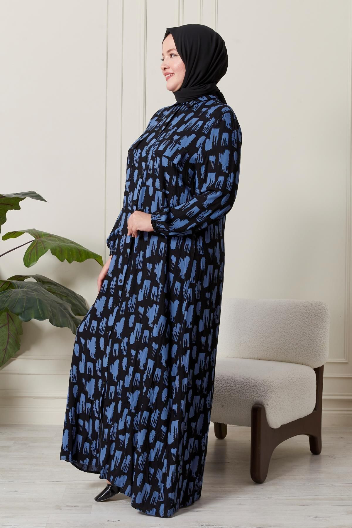 Ferace Kadin Buyuk Beden Oversize Rahat Kalip Yazlik Elbise Alaçati Mode