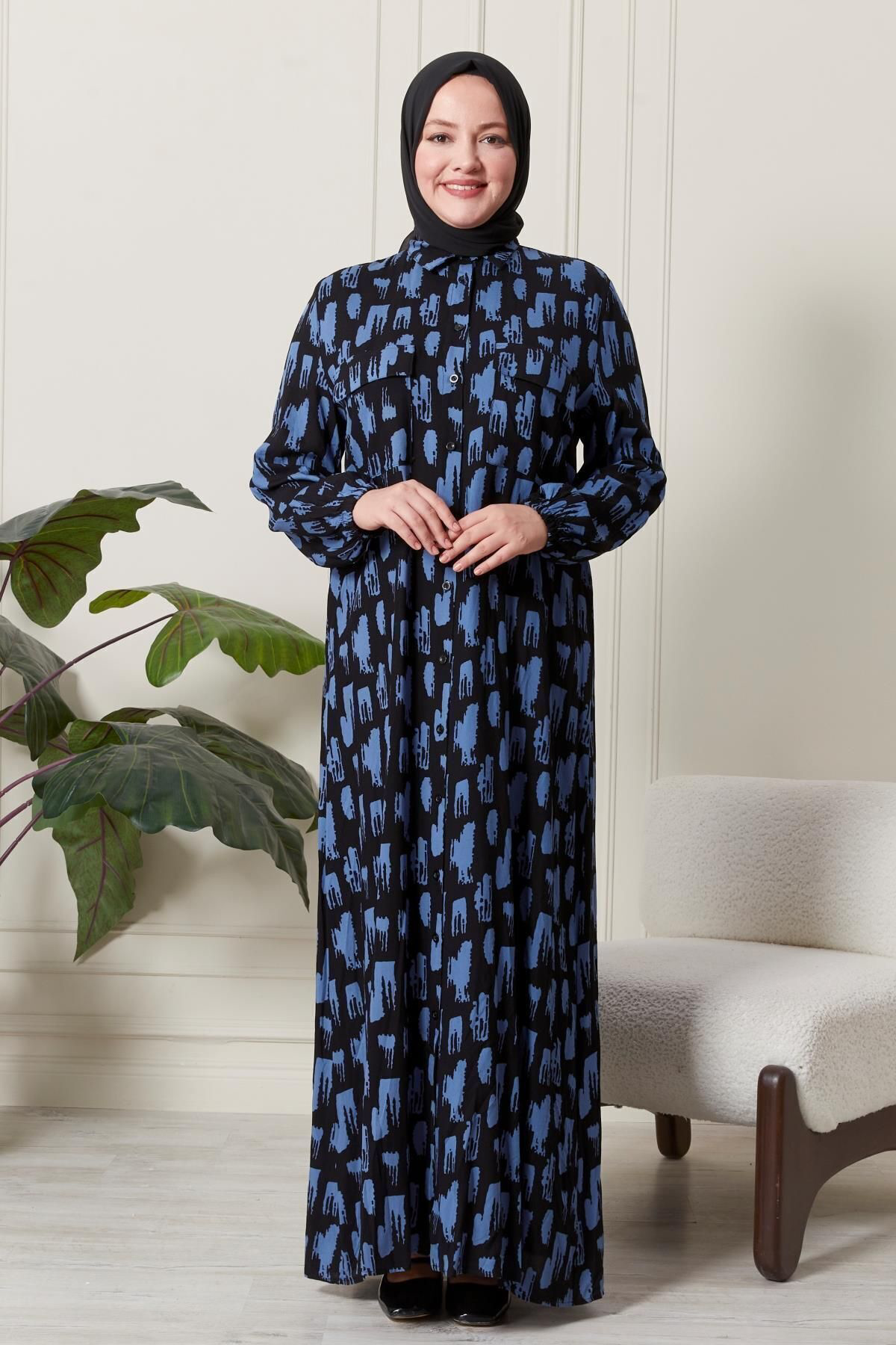 Ferace Kadin Buyuk Beden Oversize Rahat Kalip Yazlik Elbise Alaçati Mode