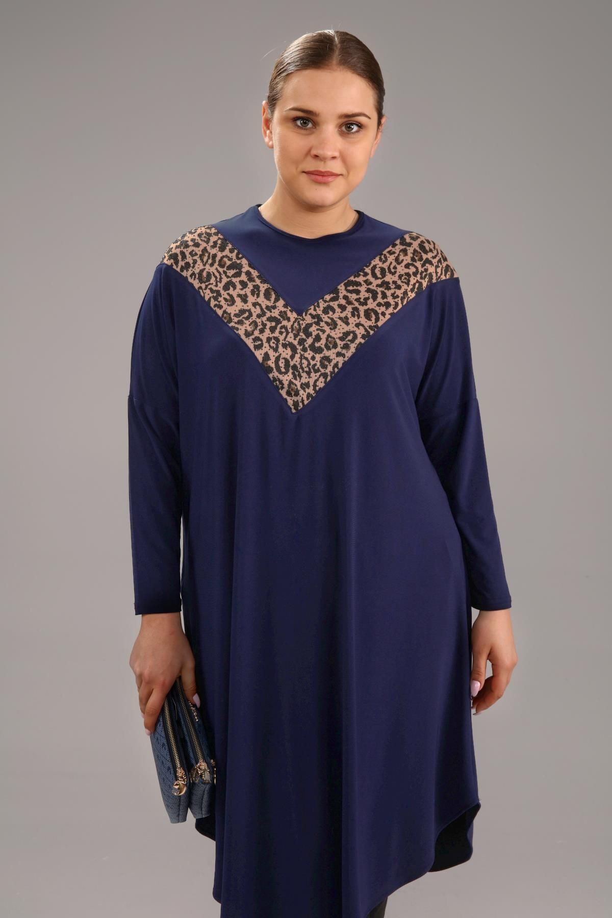 Ferace Kadin Buyuk Beden Giyim Tunik Yarasa Kol Ve Oversize Kesim