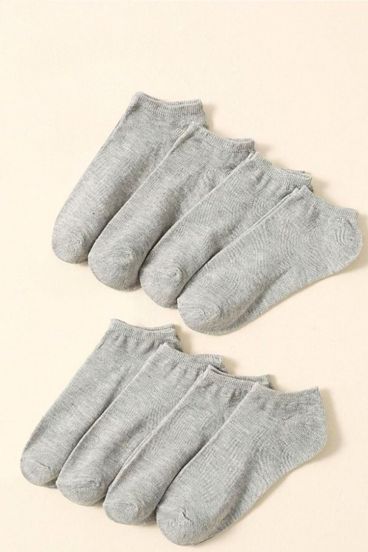 Kral Socks Kadin - Erkek (8 Li - 8 Çift) Pamuklu Terletmez Yazlik Görünmez Ç