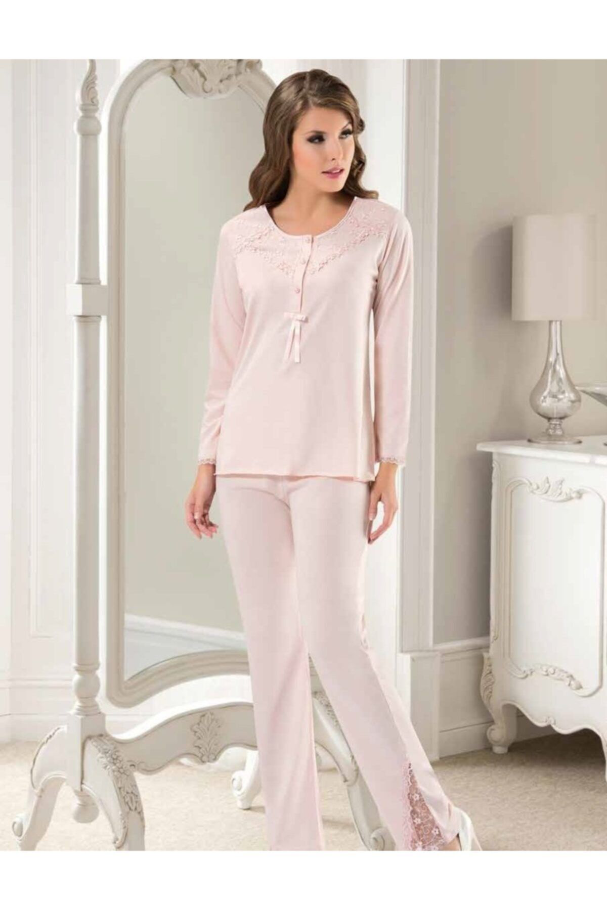 Xses 2020 Kadin Pijama Takimi - - Ekru - L