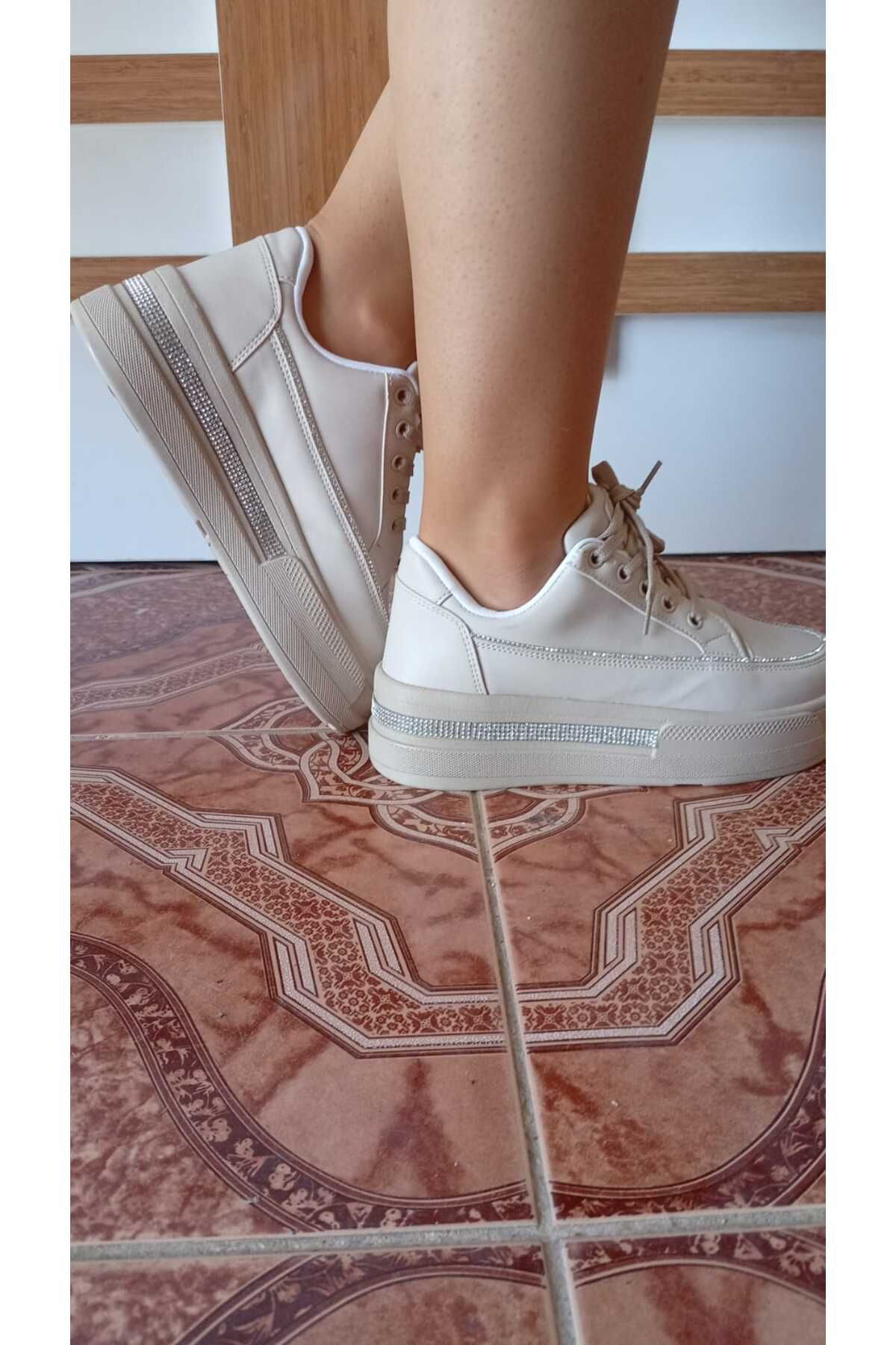 K&A Kadin Spor Ayakkabi Bej Renk