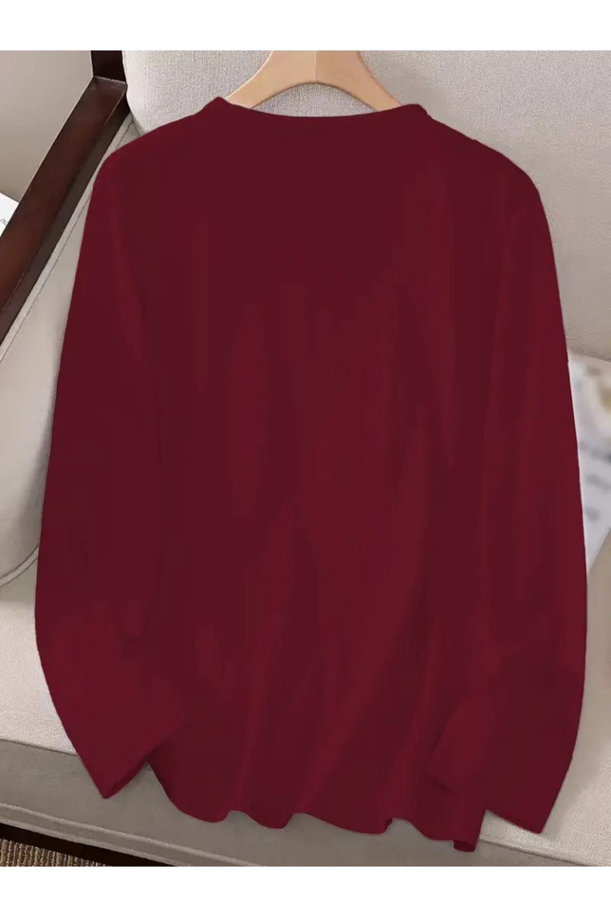 Home Kadin Uzun Kollu Bisiklet Yaka Ayçiçeği Desenli Viskon Bluz