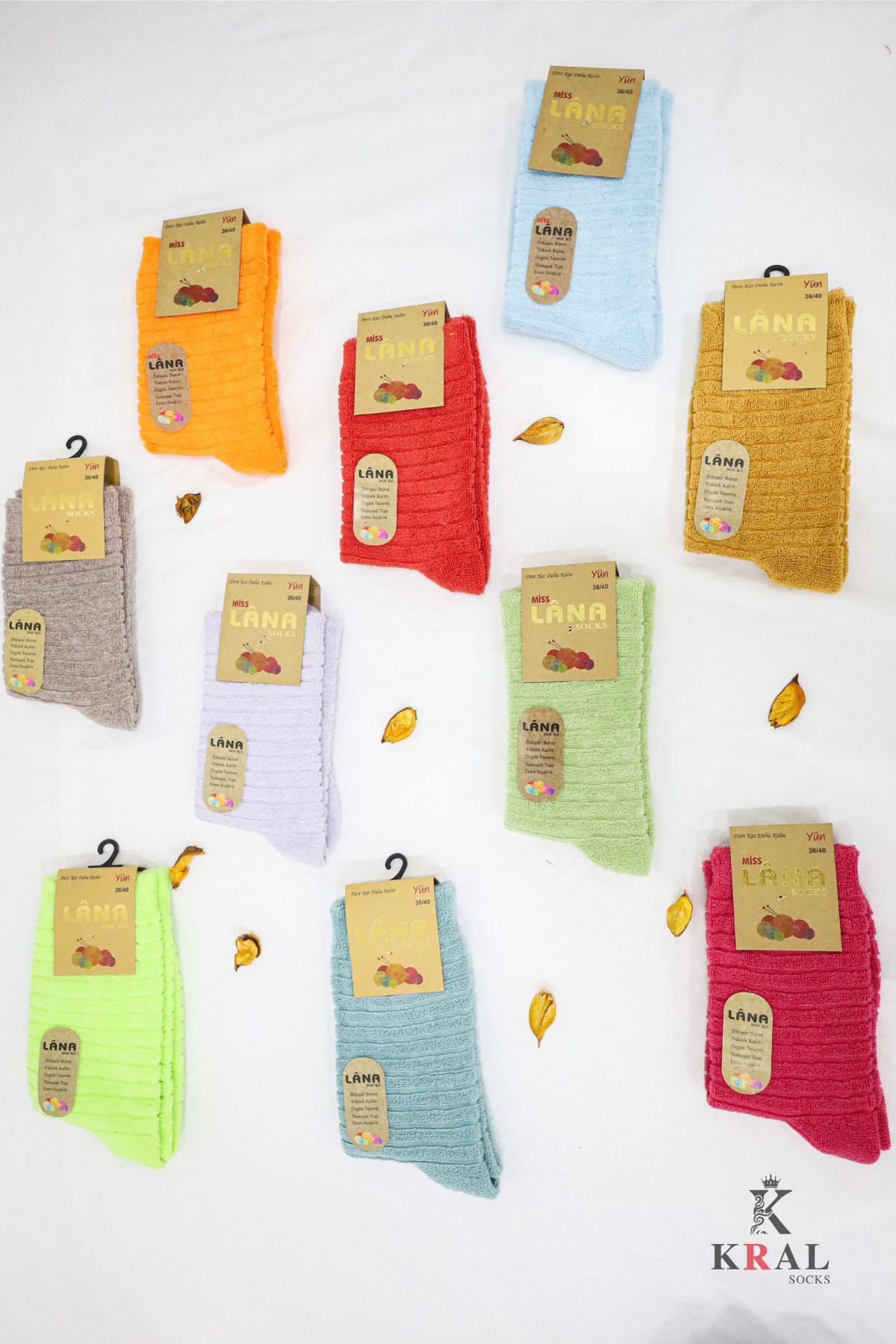 Kral Socks Kadin Uzun Ters Havlu 5 Çift Termal Etkili Kişlik Çorap Seti