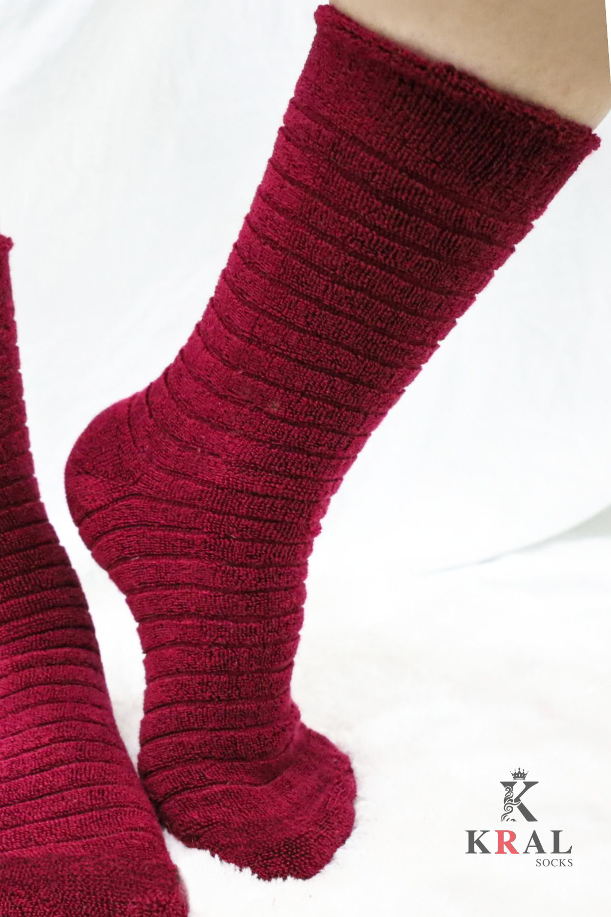 Kral Socks Kadin Uzun Ters Havlu 5 Çift Termal Etkili Kişlik Çorap Seti