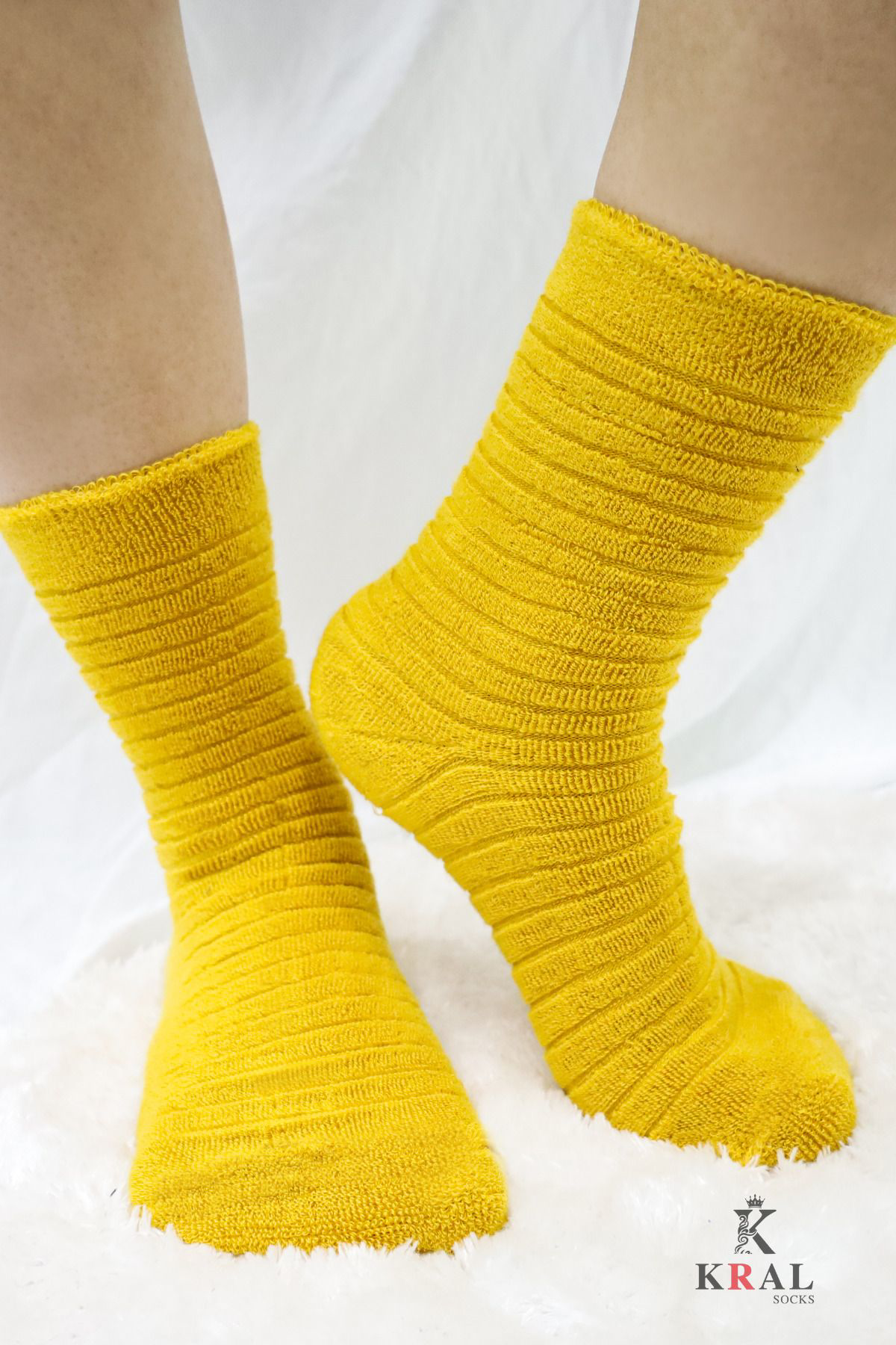 Kral Socks Kadin Uzun Ters Havlu 5 Çift Termal Etkili Kişlik Çorap Seti