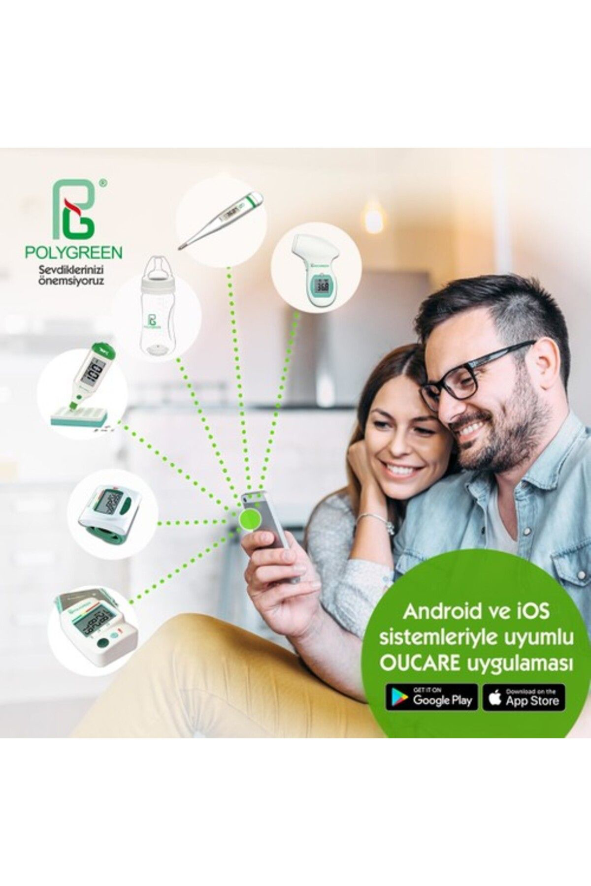 Polygreen Kalem Tipi / Koltuk Alti Kd-1481 Akilli Dijital Çbuk Ateş Ölçer D