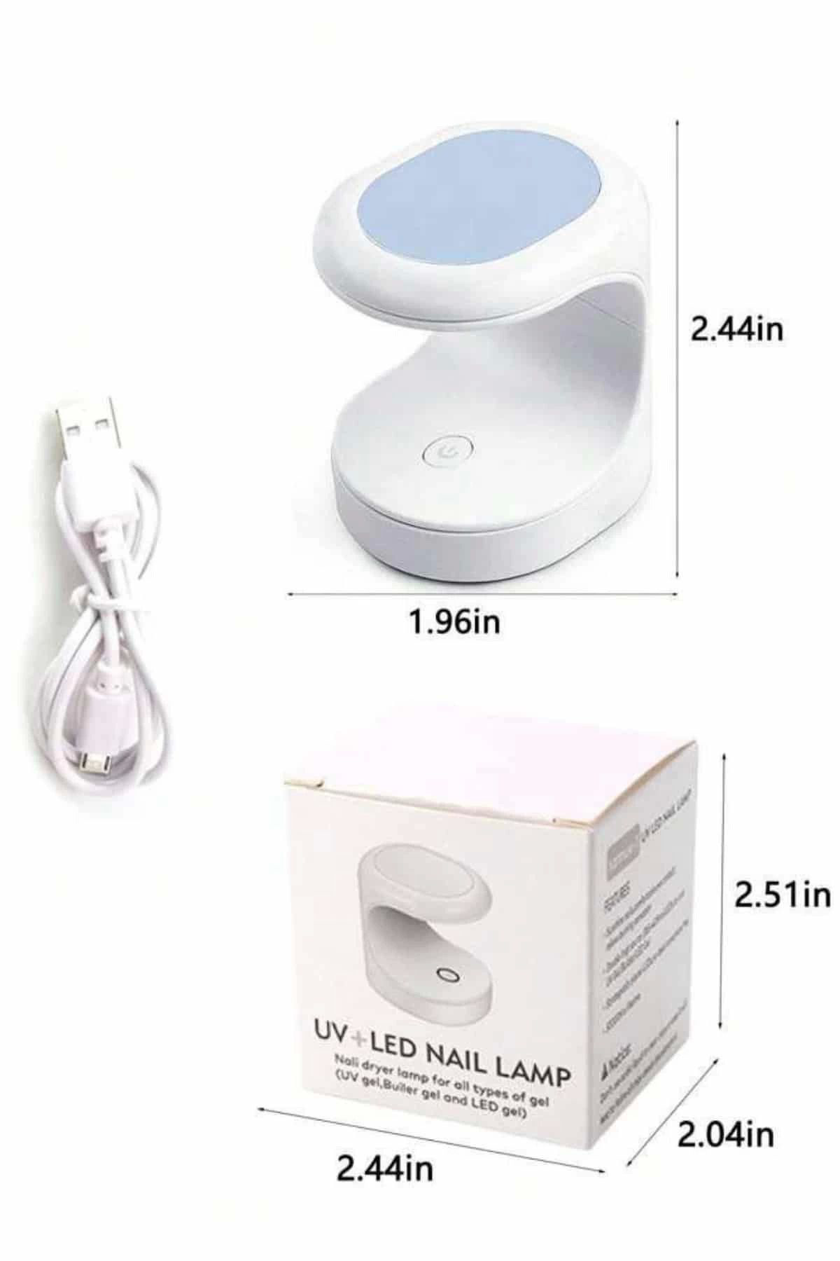 Yusuftex Kalici Oje Kurutucu Uv Led Teknolojisi Taşinabilir Mini Tirnak Ku