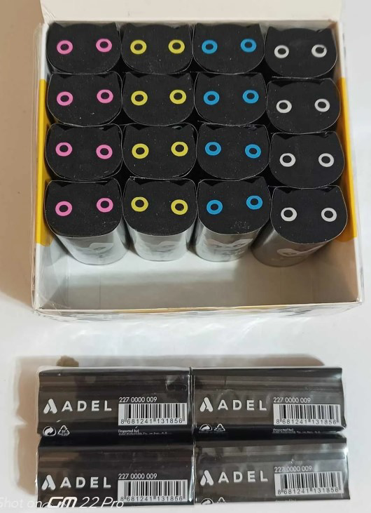 Adel Kaliteli Siyah Silgi Cat (4 Adet)