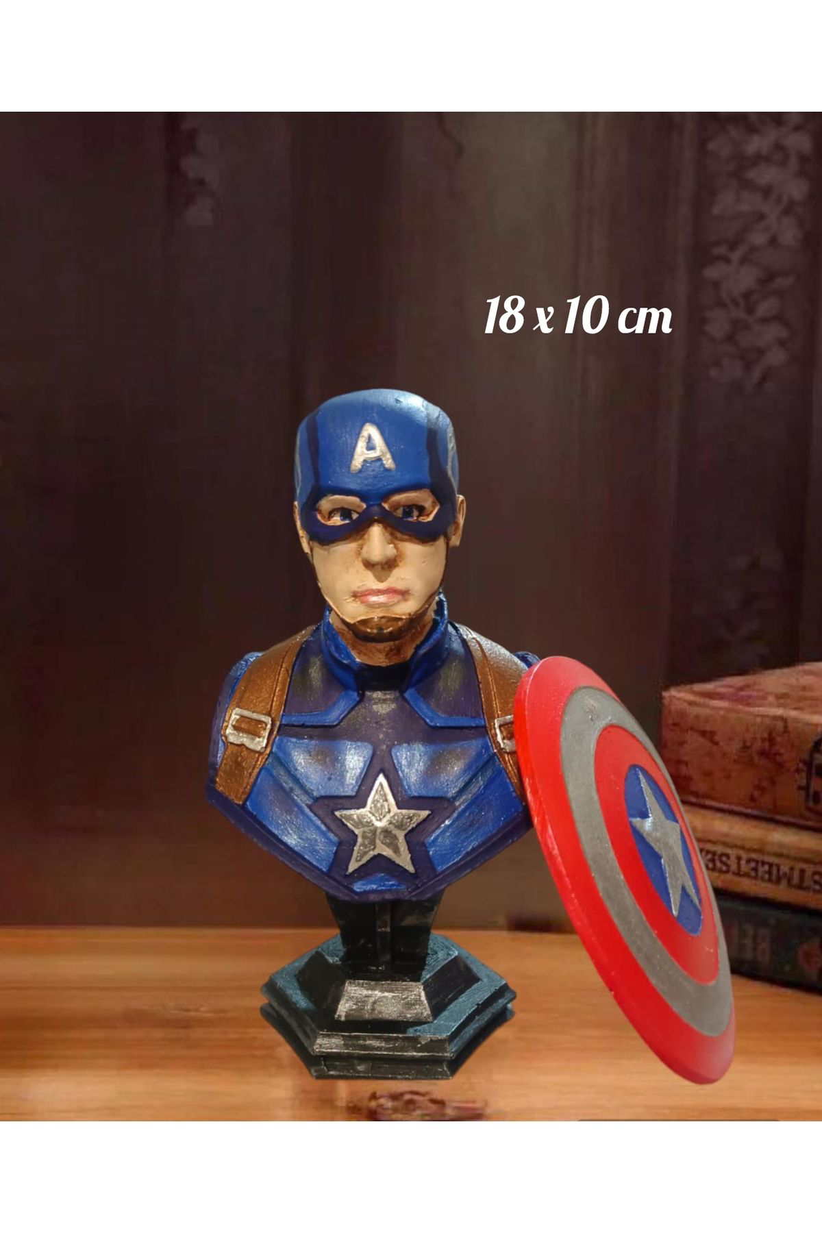 Dodemert Home Kaptan Amerika Polyester Dekoratif Heykel Biblo