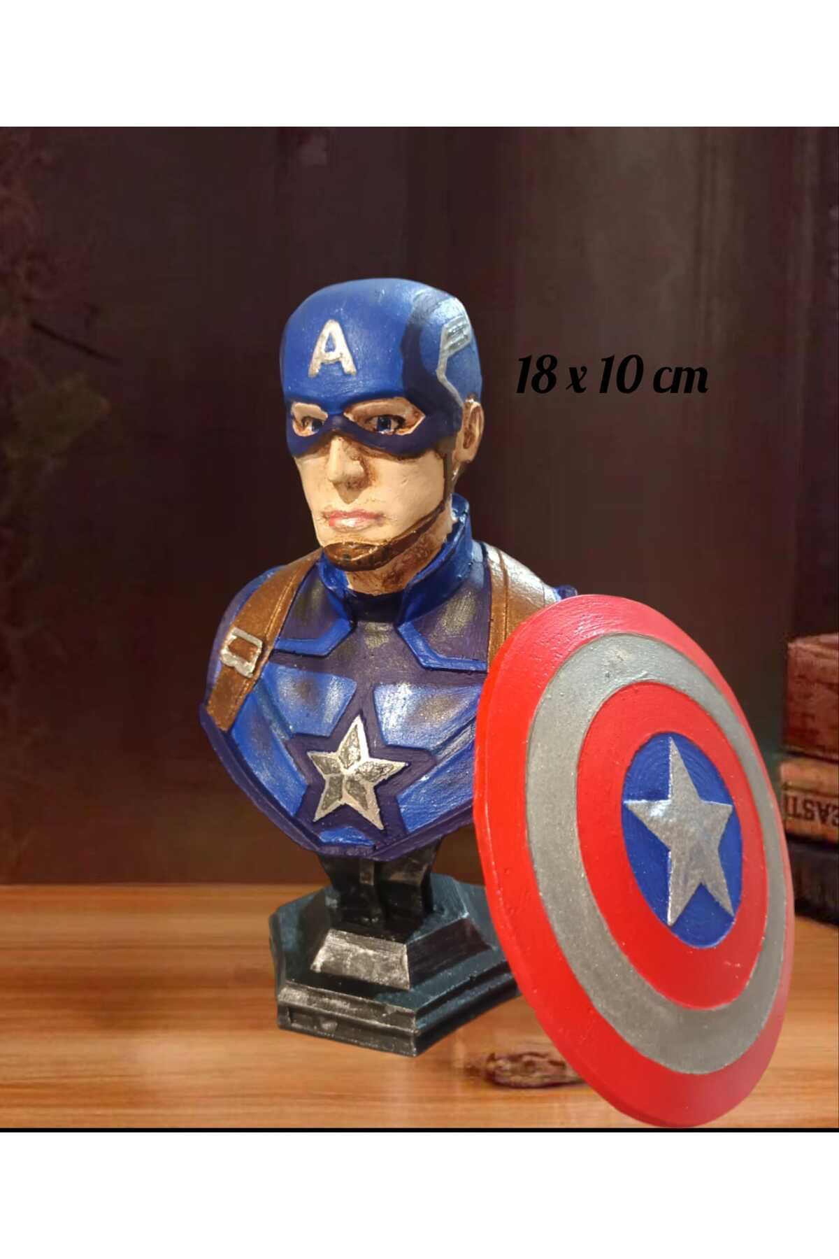 Dodemert Home Kaptan Amerika Polyester Dekoratif Heykel Biblo