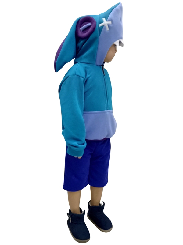 Kostüm Sarayi Kapüşonlu Cosplay Leon Shark Kostümü