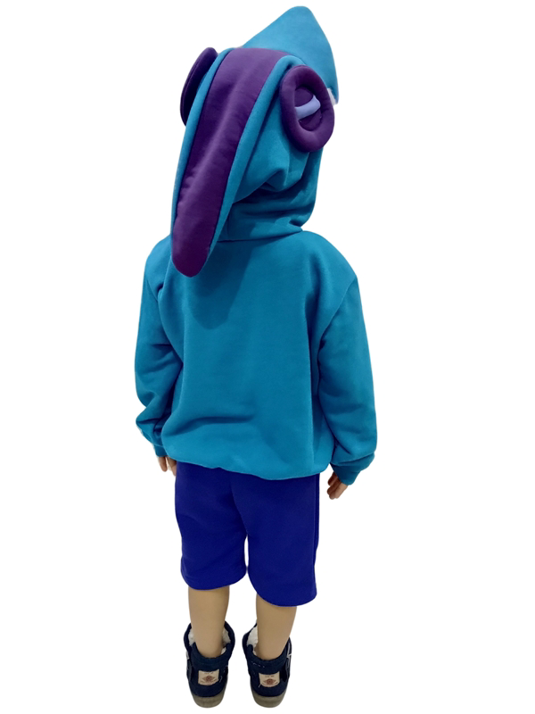 Kostüm Sarayi Kapüşonlu Cosplay Leon Shark Kostümü