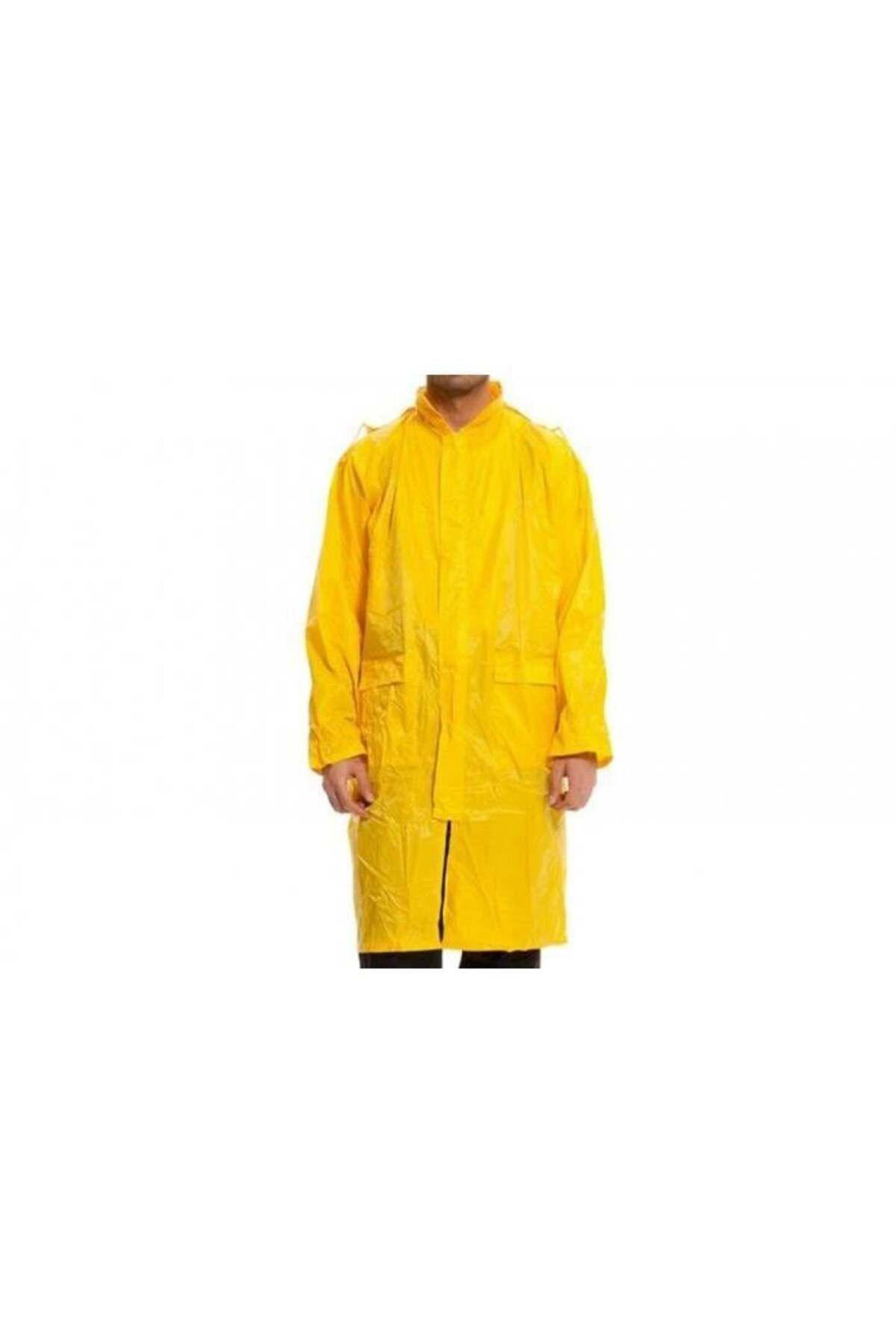 K&A Kapüşonlu Sari Pvc Yağmurluk Xxl