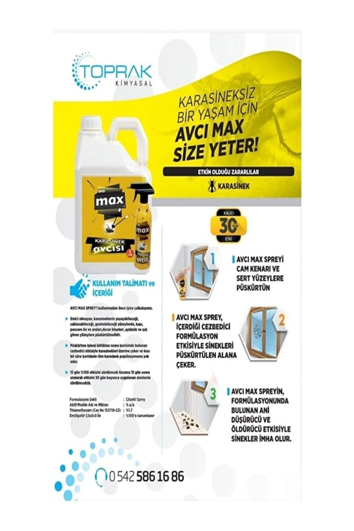 Avci Kara Sinek Öldürücü  Max Pro Konsantre 200 Ml "Yeni Üretim"