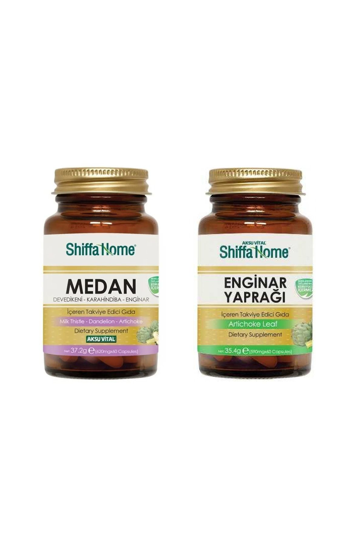 Shiffa Home Karaciğer Detoks Enginar Yapraği + Medan İkili Set Artichoke Leaf